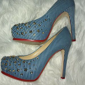 Gianni Bini Nautical Platform Stiletto Pumps
